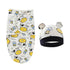 Newborn Baby Wrap Anti-Startle 2Pcs/Set Baby Swaddle Sleeping Cocoon Design 100%Cotton Baby Adjustable Blanket 0-6 Months by DSERS