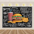 Quick Food Theme Birthday Party Decoration Hamburger French Fries Pizza Background Banner Photography Backdrop Supplies Kid Gift by DSERS