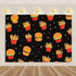 Quick Food Theme Birthday Party Decoration Hamburger French Fries Pizza Background Banner Photography Backdrop Supplies Kid Gift by DSERS