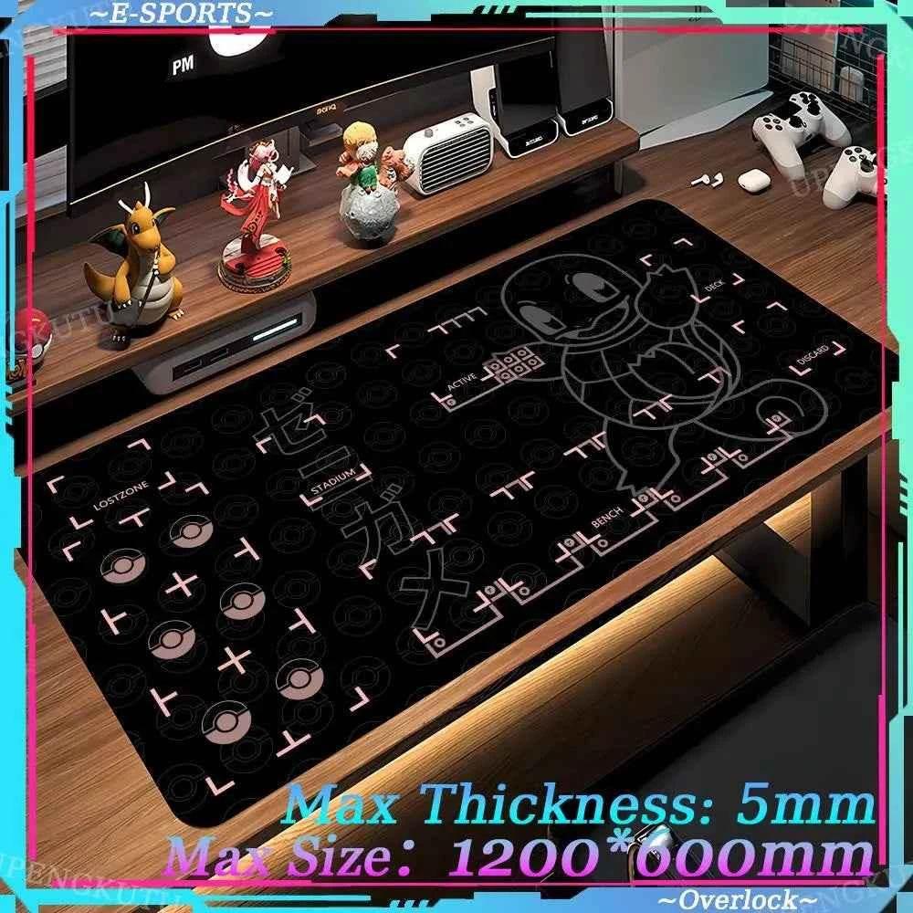 Mouse Pad Large Desk Mat P_Pokemones Anime Playmat 900x400 Xxl TGM PTCG Card Games Speed Computer and Office Gamer Cabinet mat by DSERS