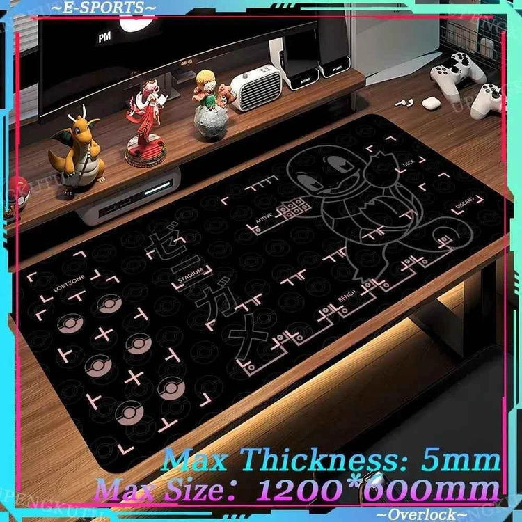 Mouse Pad Large Desk Mat P_Pokemones Anime Playmat 900x400 Xxl TGM PTCG Card Games Speed Computer and Office Gamer Cabinet mat by DSERS