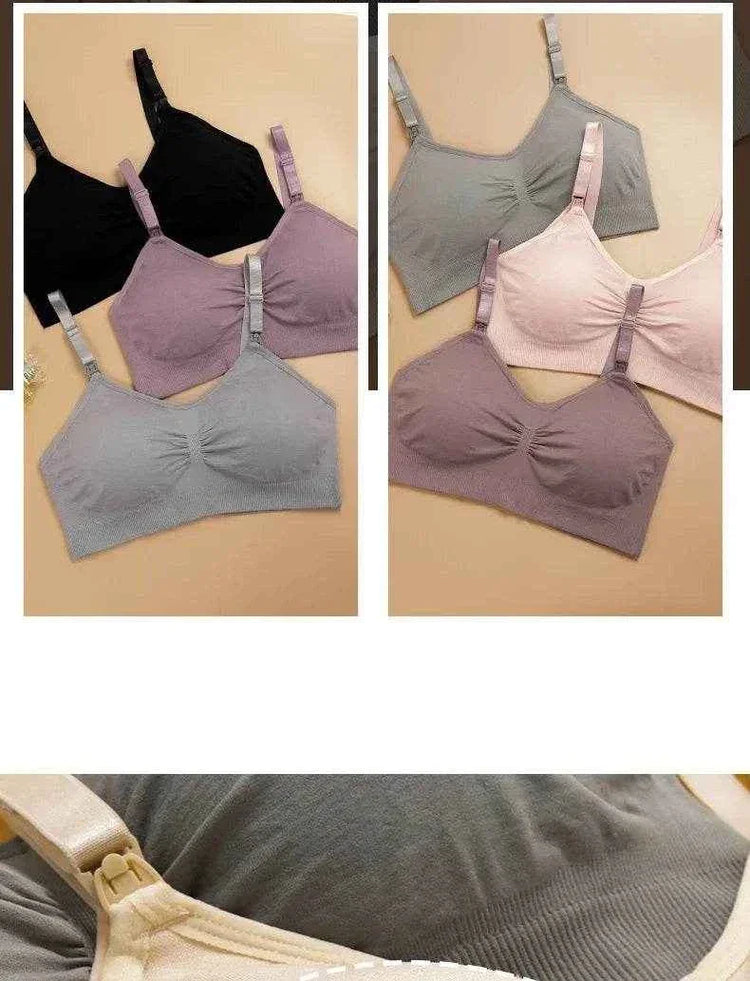 High Quality Plus Size Nursing Bra Breathable Women Breastfeeding Underwear Seamless Maternity Bra Push Up Bra by DSERS