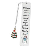 A stainless steel pendant bookmark about Christmas, the warmest Christmas reading gift for loved ones on Christmas Eve. by DSERS