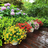 Fake Flowers Outdoor UV Resistant Faux Plants For Outside Yard Wedding Indoor Home Kitchen Farmhouse Decor Artificial Plants by DSERS