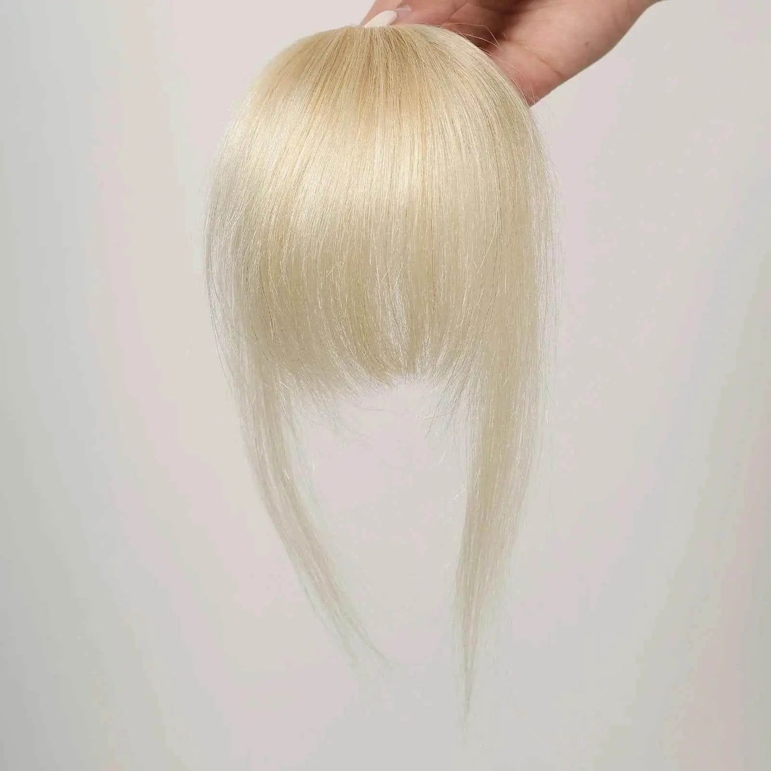 100% Human Hair Bangs Clips in Air Fringe Bangs Hairpiece for Women Platinum Blonde Remy Human Hair Bangs Hair Extension 4.5inch Hair Accessories by Zopi / AliExpress