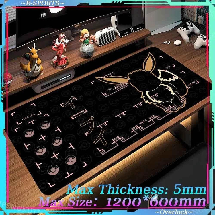 Mouse Pad Large Desk Mat P_Pokemones Anime Playmat 900x400 Xxl TGM PTCG Card Games Speed Computer and Office Gamer Cabinet mat by DSERS