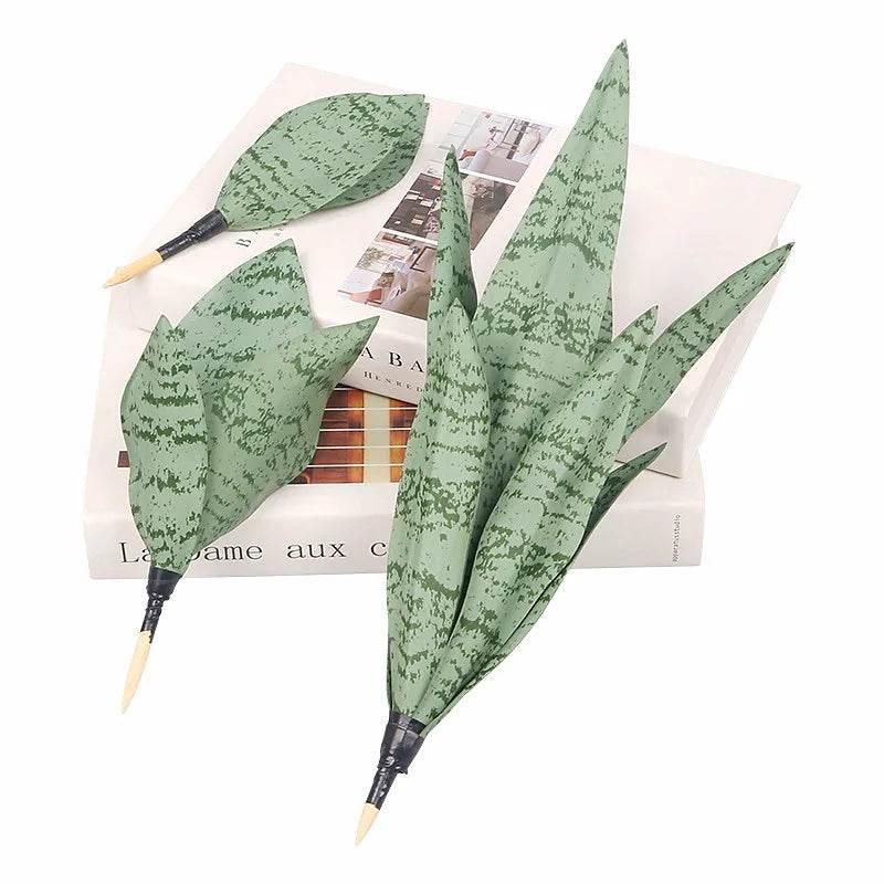 Artificial Succulents Plants House Decoration Accessori Tropical Fake Long Leaf Bonsai Hotel Party Home Decor Photo Props by DSERS