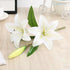 3Heads Artificial Flowers Lily Real Touch Fake Flowers for Wedding Home Party Garden Office Decoration Plastic Lily Faux Flowers by DSERS