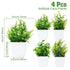 1/4pcs Artificial Plants Potted Green Bonsai Small Tree Grass Plant Pot Ornament Fake Flower for Home Garden Decor Wedding Party by DSERS