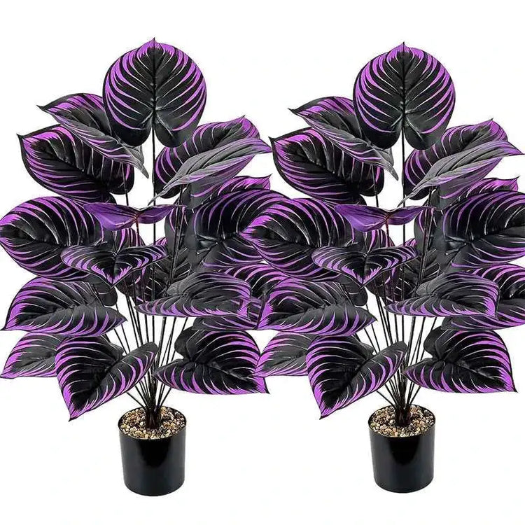18-Headed Artificial Violet Plants Realistic Floor Bonsai Plant Indoor for Home Weddings Hotels Gardens Photography Decorations by DSERS