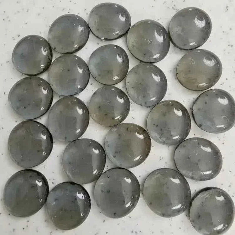100g/3.52oz(Approx. 18-25pcs) Oblate Bead Glass Mosaic Tiles Colorful Round Mosaic Making Material Multi Diameter DIY Craft Tile by DSERS