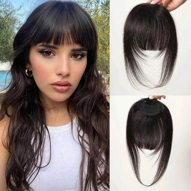 100% Human Hair Bangs Clips in Air Fringe Bangs Hairpiece for Women Platinum Blonde Remy Human Hair Bangs Hair Extension 4.5inch Hair Accessories by Zopi / AliExpress