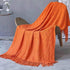 Bohemian Couch Blanket Large Knitted Tassel Throw for Bed Chair Sofa Couch Cover All-Season Blankets Home Decor Soft Comfortable by DSERS