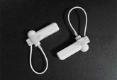100pcs Security Tag with steel wire lanyard for Clothing Reusable AM 58KHz MHz EAS Hard Tag For Store With Magnet Lock Opener by DSERS