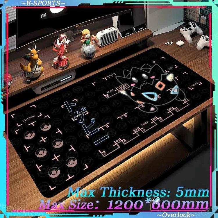 Mouse Pad Large Desk Mat P_Pokemones Anime Playmat 900x400 Xxl TGM PTCG Card Games Speed Computer and Office Gamer Cabinet mat by DSERS