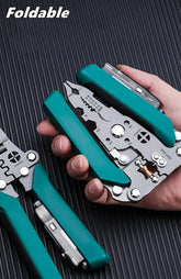 Multifunctional Wire Stripper with Electrical Test Pen Foldable Cable Cutter Crimper Tool, Electrical Folding Pliers for Cutting Multifunctional Wire Stripper by DSERS
