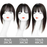 Doreen 13*13cm 8" 12" 16" Topper Human Hair Bangs Real Remy Human Hair Toppers for Women With Thin Hair Silk Base with Hair Weft Hair Accessories by Zopi / AliExpress