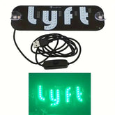Led Light Signs For LYFT Car Windshield Glow LED Sign Decal Stickers Sign Light Windshield Sticker Cab Indicator Lamp Bright Lights U Led Light Signs For Car by DSERS