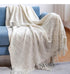 Bohemian Couch Blanket Large Knitted Tassel Throw for Bed Chair Sofa Couch Cover All-Season Blankets Home Decor Soft Comfortable by DSERS