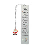 A stainless steel pendant bookmark about Christmas, the warmest Christmas reading gift for loved ones on Christmas Eve. metal Bokkmark by DSERS