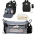 3 In 1 Diaper Bag Backpack Foldable Baby Bed Waterproof Travel Bag with USB Charge Diaper Bag Backpack with Changing Bed 3 types Diaper Bag Backpack by DS