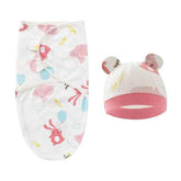 Newborn Baby Wrap Anti-Startle 2Pcs/Set Baby Swaddle Sleeping Cocoon Design 100%Cotton Baby Adjustable Blanket 0-6 Months by DSERS
