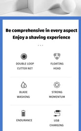 Shaver for Men USB Electric Shaver Powerful Beard Shaving Machine Electric Razor Rechargeable Waterproof Shaver for Men by DSERS