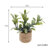 1:12 Dollhouse Simulation Flower Plant Potted Model Doll Home Miniature Green Plants Garden Decor Micro Landscape Ornament by DSERS