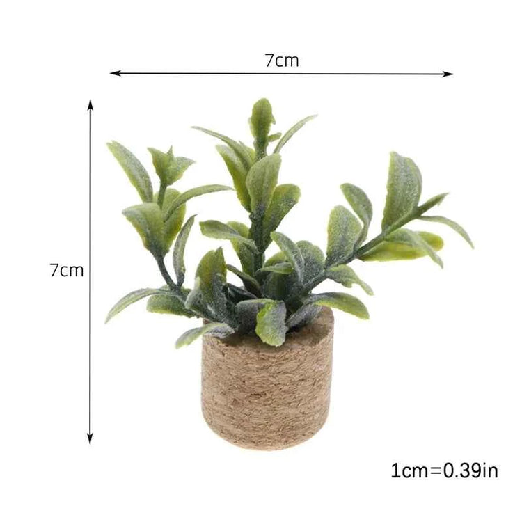 1:12 Dollhouse Simulation Flower Plant Potted Model Doll Home Miniature Green Plants Garden Decor Micro Landscape Ornament by DSERS