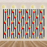 Quick Food Theme Birthday Party Decoration Hamburger French Fries Pizza Background Banner Photography Backdrop Supplies Kid Gift by DSERS
