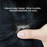 Doreen 13*13cm 8" 12" 16" Topper Human Hair Bangs Real Remy Human Hair Toppers for Women With Thin Hair Silk Base with Hair Weft Hair Accessories by Zopi / AliExpress