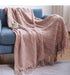 Bohemian Couch Blanket Large Knitted Tassel Throw for Bed Chair Sofa Couch Cover All-Season Blankets Home Decor Soft Comfortable by DSERS