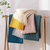 Bohemian Couch Blanket Large Knitted Tassel Throw for Bed Chair Sofa Couch Cover All-Season Blankets Home Decor Soft Comfortable by DSERS