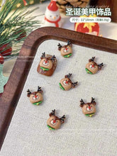 Christmas Series Nail Art Accessories 3D Resin Nail Charms Cute Bells Reindeer Snowman Cartoon Versatile Winter Nail Decorations by DSERS