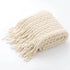 Bohemian Couch Blanket Large Knitted Tassel Throw for Bed Chair Sofa Couch Cover All-Season Blankets Home Decor Soft Comfortable by DSERS