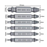 Extractor Double Head Screw Slide Tooth Removal Tool S2 Screwdriver Screwdriver Screwdriver Head Broken Wire Set Extractor Double Head Screw by DSERS