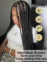 Synthetic Braided Wig Full Lace Front Wigs Knotless Box Cornrows Wigs For Black Women 36 Tribal Jumbo Braids Wigs With Baby Hair Braided Wig by DSERS / AliHairs Store