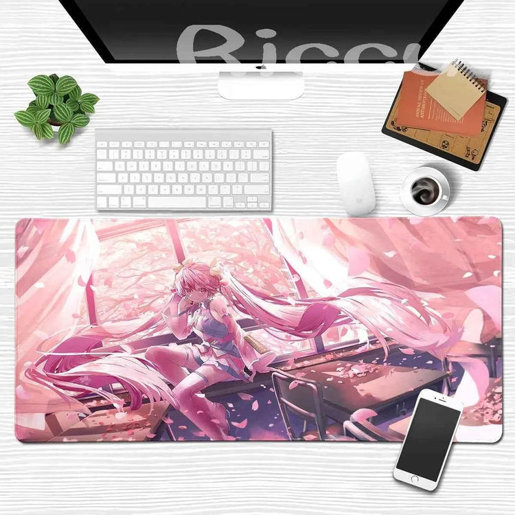 Large Gaming Mouse Pad Hatsune M-miku Mousepad PC Gamer Desk Mat Office Decoration Mouse Mat E-Sports Playmat Game Accessories by DSERS