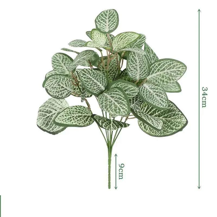 Artificial Plants Leaves Silk Tortoiseshell Leaf Dieffenbough Fake Small Fairy Taro Simulation Green Plant Living Room Decor by DSERS