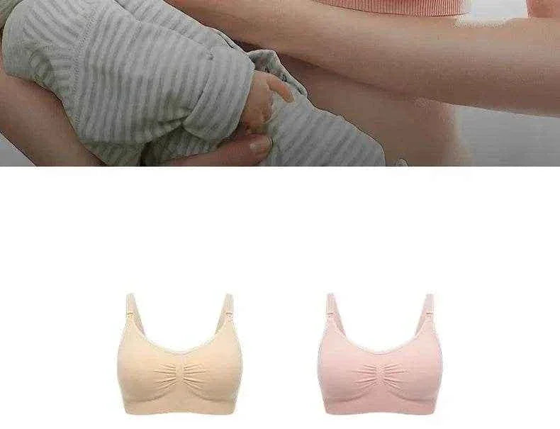 High Quality Plus Size Nursing Bra Breathable Women Breastfeeding Underwear Seamless Maternity Bra Push Up Bra by DSERS