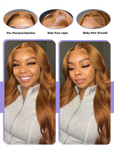 Colored Ginger Blonde 9X6 Glueless Lace Front Human Hair Wig Ready To Go&Wear Glueless Body Wave Lace Wig Burgundy Straight Wigs Hair Wig by DSERS / AliHairs Store