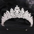 Baroque Pink Crystal Beads Bridal Crowns Handmade Tiaras Bride Headbands Rhinestone Diadem Queen Crown Wedding Hair Accessories Tiaras by DSERS