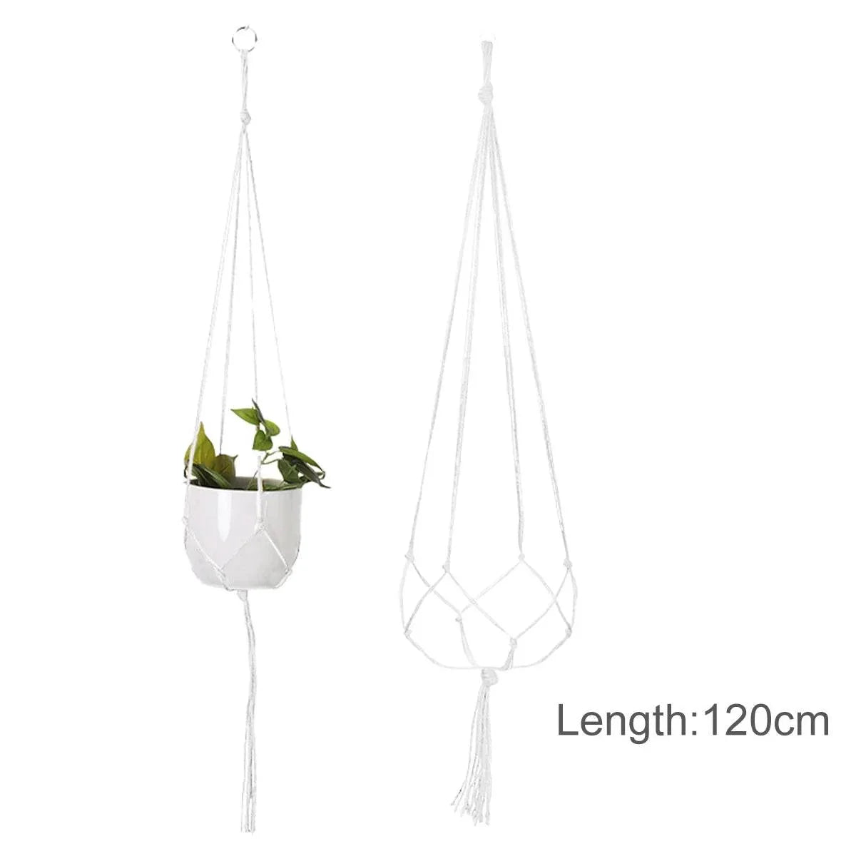 Hanging Plant Handmade Macrame Plant Hanger Flower Pot Planter Hanger Wall Decor Courtyard Garden Hanging Planter Hanging Basket by DSERS