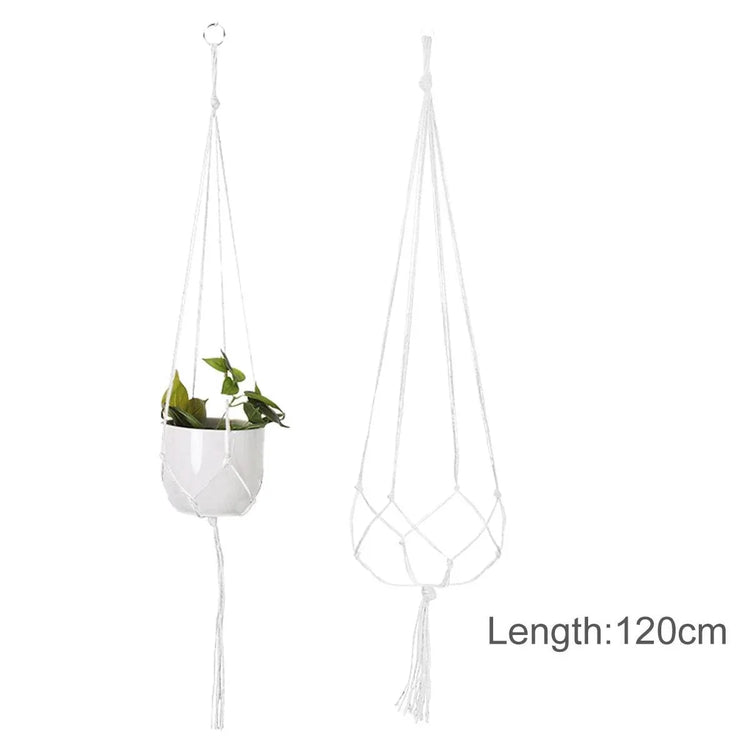 Hanging Plant Handmade Macrame Plant Hanger Flower Pot Planter Hanger Wall Decor Courtyard Garden Hanging Planter Hanging Basket by DSERS