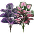 Set of 2 Artificial Caladium Plants with Purple Pink Leaf Faux Bonsai Plant by DSERS