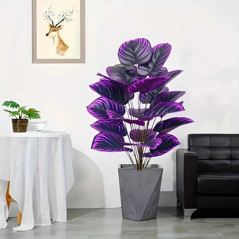 18-Headed Artificial Violet Plants Realistic Floor Bonsai Plant Indoor for Home Weddings Hotels Gardens Photography Decorations by DSERS