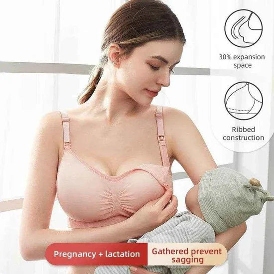 High Quality Plus Size Nursing Bra Breathable Women Breastfeeding Underwear Seamless Maternity Bra Push Up Bra by DSERS