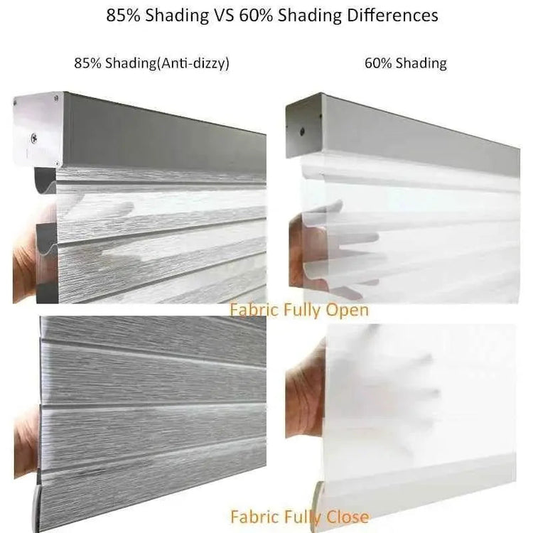 SmartMatters Electric Shangrila Blinds Smart Zigbee Blackout Zebra Shades for Windows and Doors Wifi Tuya Alexa Google Assistant Smart Shade by DS
