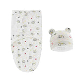 Newborn Baby Wrap Anti-Startle 2Pcs/Set Baby Swaddle Sleeping Cocoon Design 100%Cotton Baby Adjustable Blanket 0-6 Months by DSERS