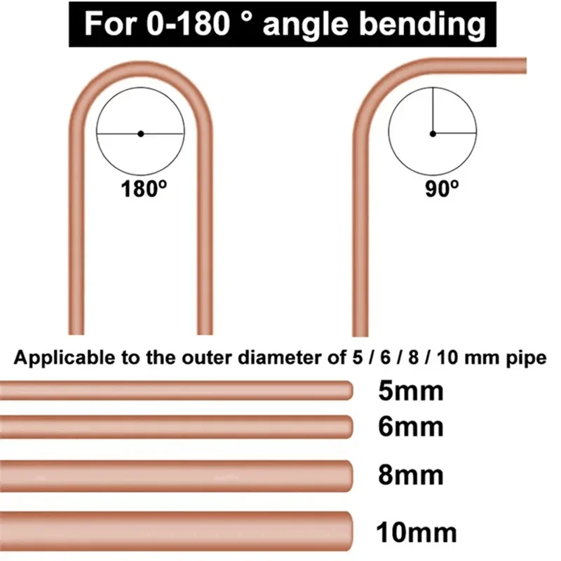 AT21-5/6/8/10Mm Combination 4-In-1 Tube Bender Pipe Bending Tool Tubing Bender Brake Fuel Line Curving Pliers Tube Bender Pipe Bending Tool by DSERS